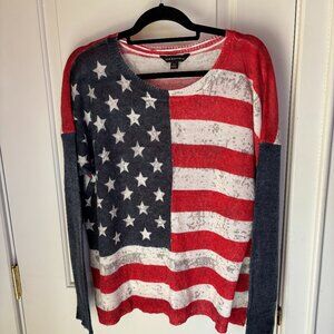 Rock & Republic Red and Blue American Flag Sweater